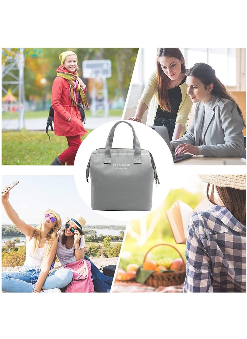 Insulation Large Space Portable Lunch Bag Grey 9x10x6 inch - pzsku/Z1F75B67D3F45688F8222Z/45/_/1724729241/6754f433-efdc-433c-84b2-e7ab14c95c03