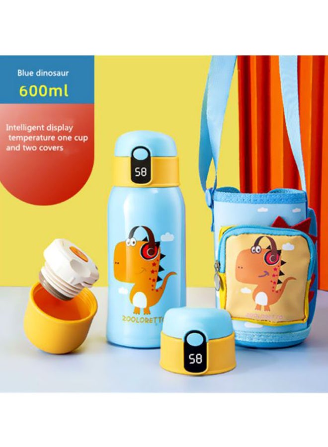 Loquat Kindergarten Portable Straw Bottle Blue/Orange/Black - Image 3