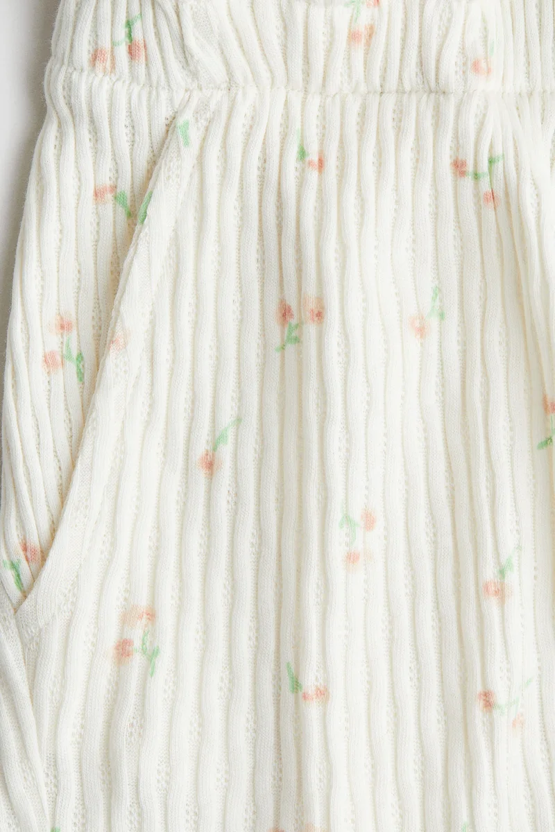 اتش اند ام Pointelle jersey shorts