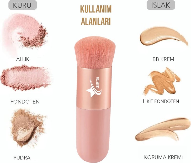 Demstar Professional Make-Up Luxury Kabuki Foundation and Blush Makeup Brush  - Image 5