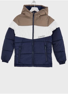 Youth Color Block Puffer Jacket