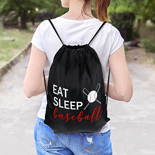 Shappy 8 Pcs Black Drawstring Bags - Baseball and Gym Sports Bag Set for Parties and Class - Image 5