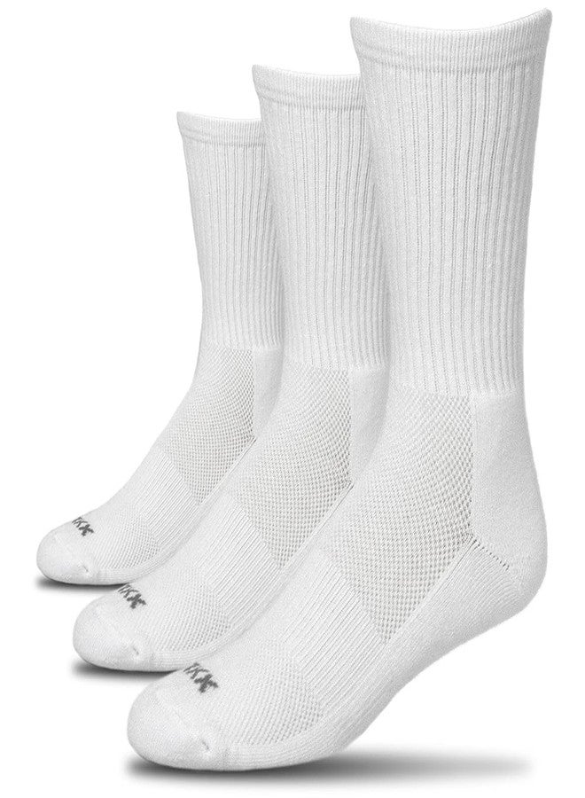 XXL Crew Sport Socks (Men's Size 15-18) (3-Pack) White - Image 1