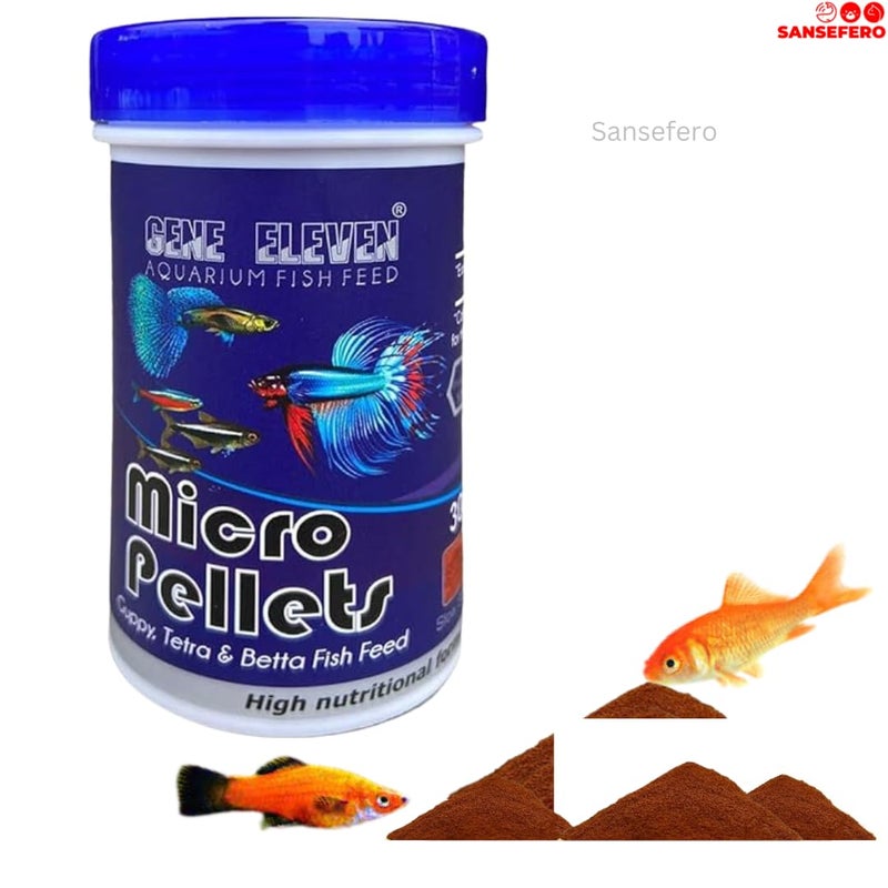 SANSEFERO Premier Plants Aquarium Fish Food Micro Pellets Slow Sinking Fish Food for Gupp, Tetra, Barb and Betta Feed with 46% Protein (100 Gram 0.6 mm) - Image 4
