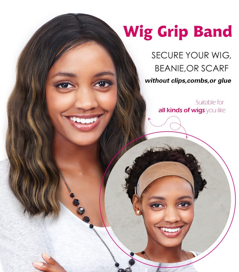 Heerf Adjustable Velvet Wig Grip Comfort Band, Wig Liner Headband, Headband Holder for Wigs for Men Women 2 Pack - Image 4