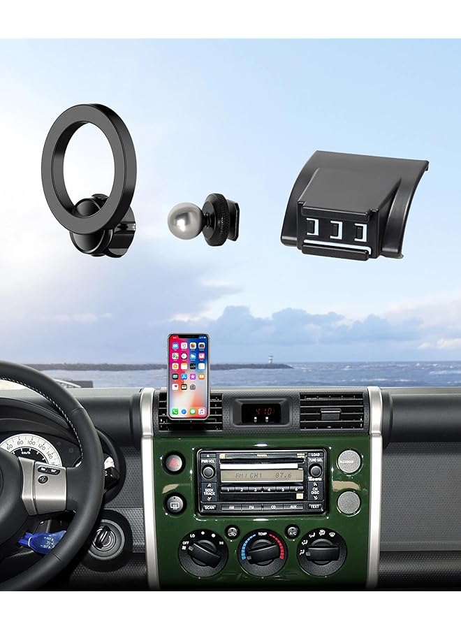 Green Tiger Car Phone Holder for Toyota FJ Cruiser 2007-2014 Accessories, 360° Rotation Phone Mount Compatible with MagSafe, Cell Phone Holder Does Not Affect Air Vent - Image 1