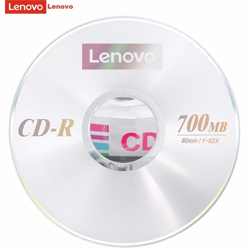 JD Jing Zao أقراص Lenovo CD-R / أقراص قابلة للتسجيل، سرعة 52x، سعة 700MB، سلسلة المكتب، 10 قطع في برميل، أقراص مضغوطة فارغة - Image 5
