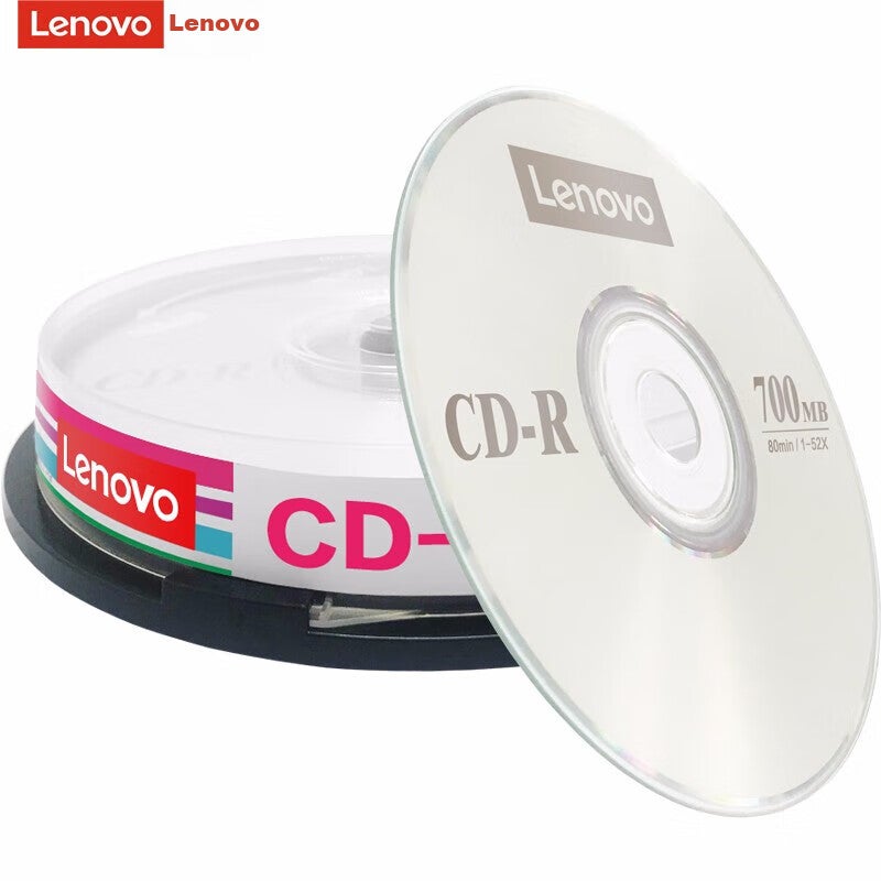 JD Jing Zao أقراص Lenovo CD-R / أقراص قابلة للتسجيل، سرعة 52x، سعة 700MB، سلسلة المكتب، 10 قطع في برميل، أقراص مضغوطة فارغة - Image 2