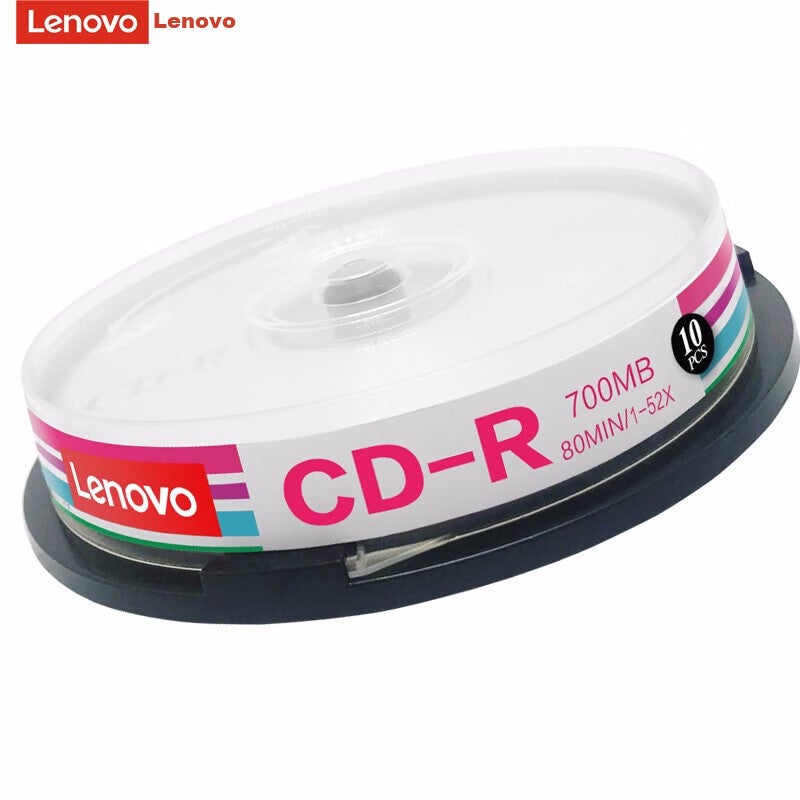 JD Jing Zao أقراص Lenovo CD-R / أقراص قابلة للتسجيل، سرعة 52x، سعة 700MB، سلسلة المكتب، 10 قطع في برميل، أقراص مضغوطة فارغة - Image 4