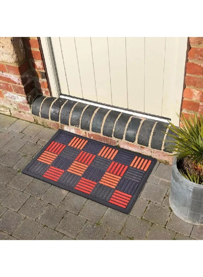 EVIDECO Non-Slip Backing Attractive Design Caroll Checkered Door Mat Multicolour 40 x 60 cm 1470440 - Image 2