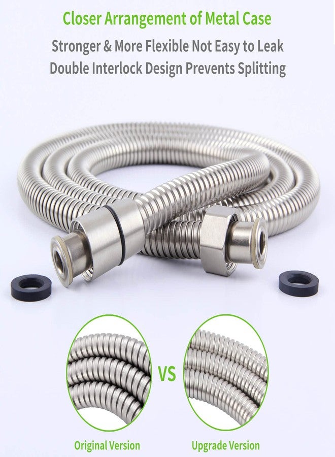 Angle Simple Brushed Nickel Shower Hose 59", Angle Simple Stainless Steel Replacement Head Hose, Flexible Hand Held Sprayer, 1/2" IPS - Image 5