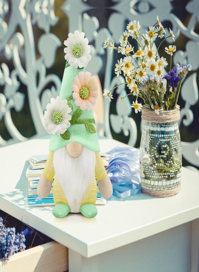 Gehydy Set of 3 Spring Gnomes Decoration Easter Flowers Gnome Handmade Decor for Home Kitchen Tiered Tray - Image 5