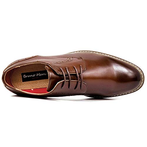 Bruno Marc Mens Leather Lined Dress Shoes, Dark Brown - 8 (Oxford) - Image 4