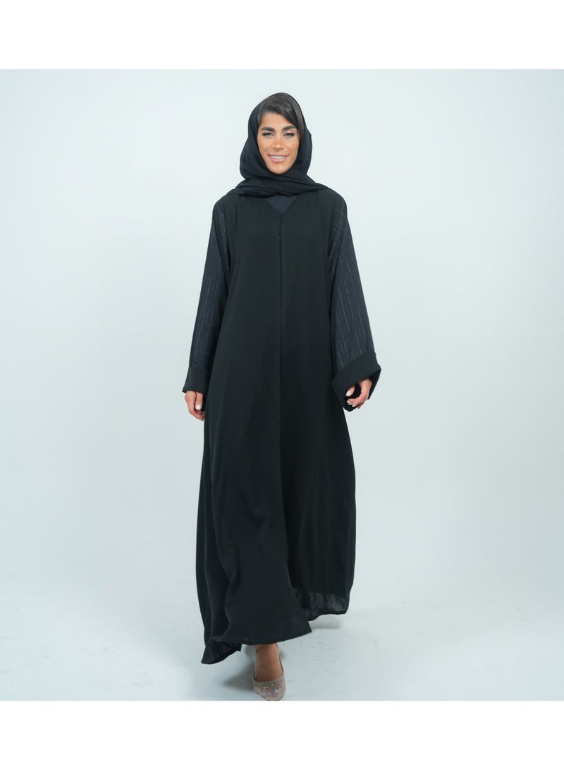 روزيت عباية عباية مزينة بأكمام واسعة - Image 4