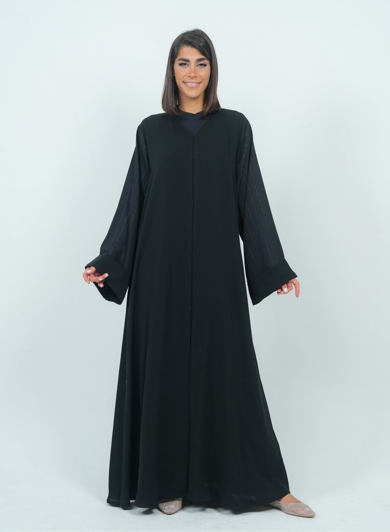 روزيت عباية عباية مزينة بأكمام واسعة - Image 1