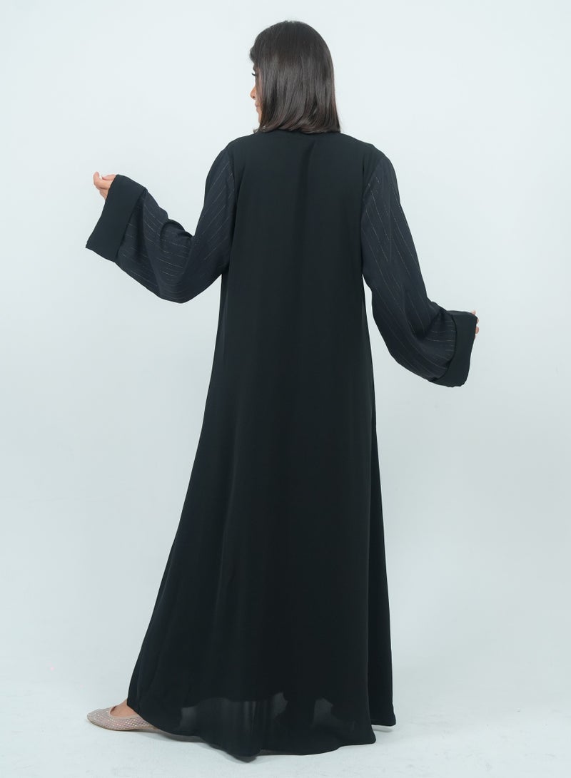 روزيت عباية عباية مزينة بأكمام واسعة - Image 3