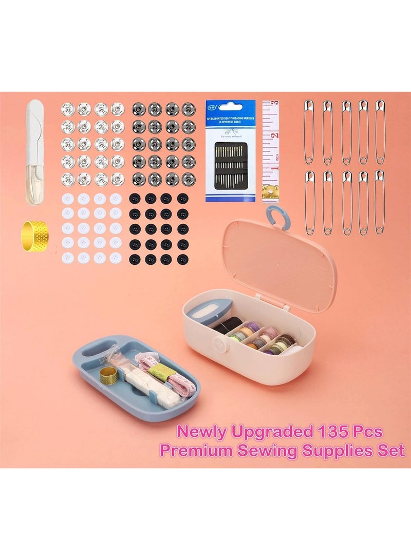 135 PCS Family Sewing Supplies Repair Kits, Sewing Project Kits, Travel Sewing Needle Wire Kits, DIY Sewing Supplies Accessories, Suitable for Family, Travel, Tailor Beginner Scholar, Green - Image 4