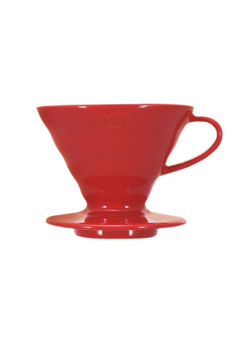 Hario Ceramic V60 Coffee Dripper 02, Red - Image 1
