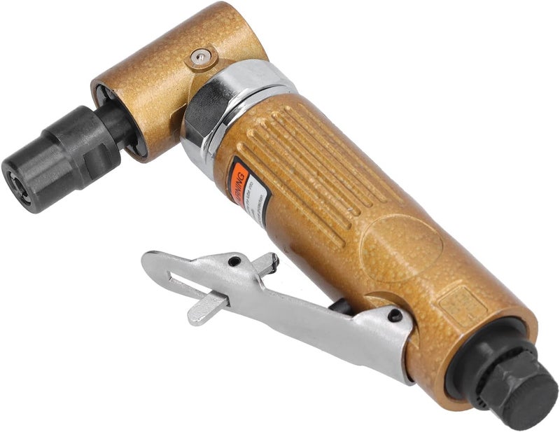 Air Die Grinder 1/4 Inch 20000 RPM Heavy Duty Pneumatic Right Angle Polisher Professional Metal Wood Rubber Tire Grinding Polishing Deburring Shaping Alloy Steel Tool Kit (JP Plug) - Image 3