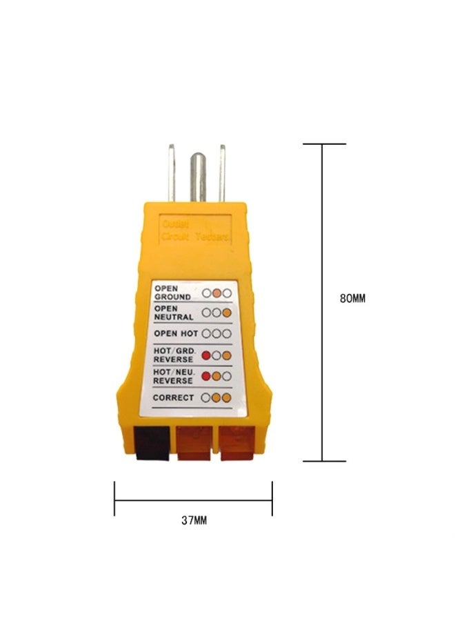 جهاز SK300 لفحص مقابس الكهرباء الأمريكية (US Plug) واختبار الطور وحلقة الأسلاك ثلاثية الأسلاك - Image 2