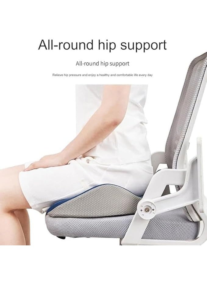 وسادة مقعد تقويمية لكرسي المكتب من إسفنج الذاكرة - لتخفيف آلام عرق النسا والظهر - دعم قوي للاستخدام الطويل في المكتب والسيارة - Image 3
