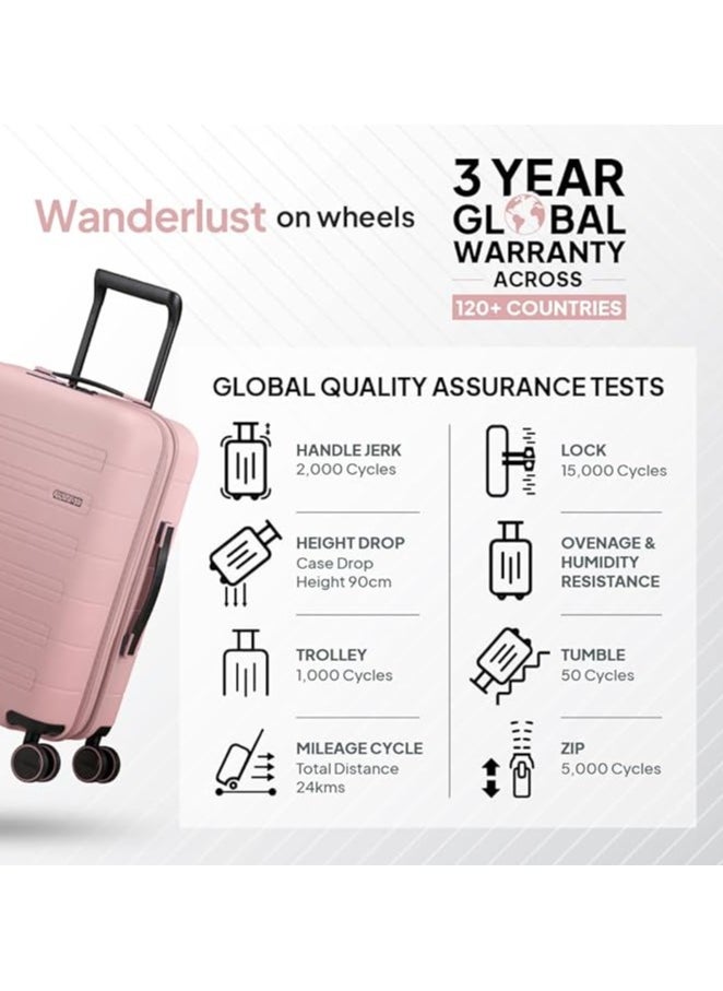 AMERICAN TOURISTER American Tourister Novastream 55 cms Small Hardside Polycarbonate Cabin Suitcase with TSA Lock and USB Port - Vintage Pink  - Image 4