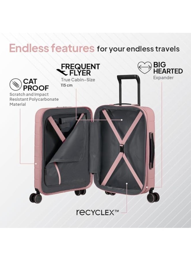 AMERICAN TOURISTER American Tourister Novastream 55 cms Small Hardside Polycarbonate Cabin Suitcase with TSA Lock and USB Port - Vintage Pink  - Image 3