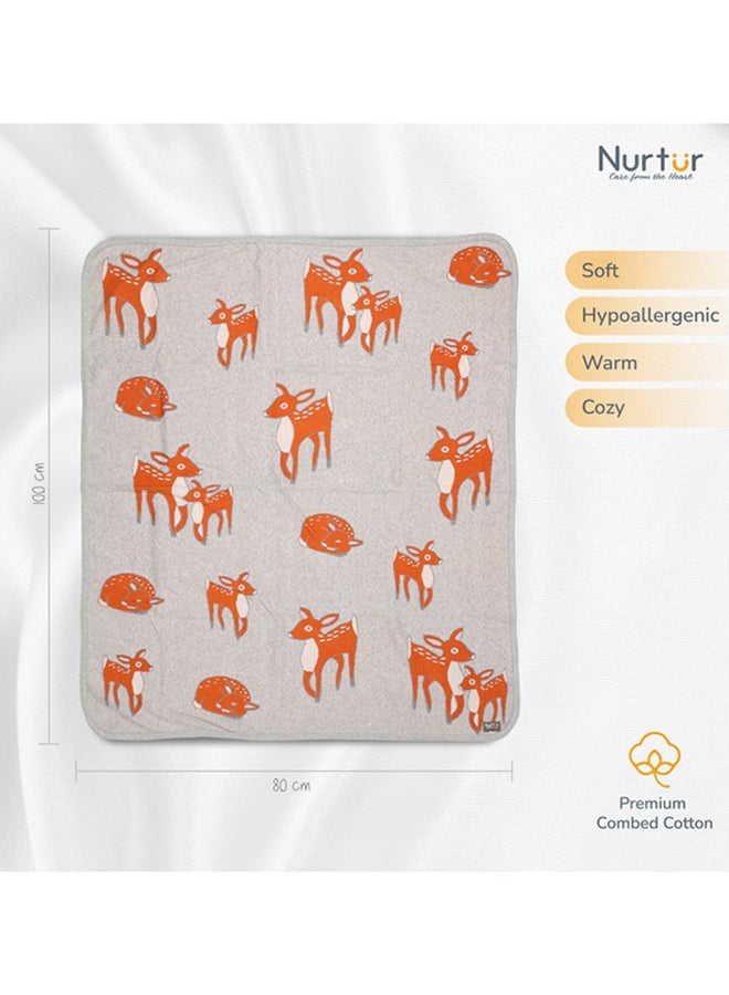 Nurtur بطانيات أطفال ناعمة للأولاد والبنات مصنوعة من القطن الممشط والصوف خفيف الوزن بنسبة 100% - Image 2