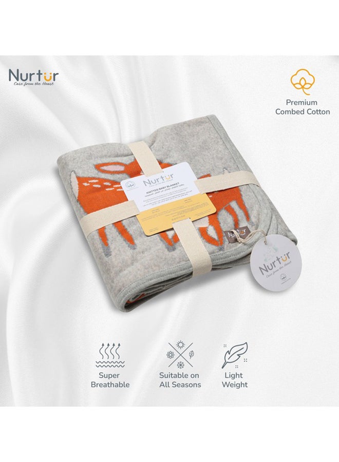 Nurtur بطانيات أطفال ناعمة للأولاد والبنات مصنوعة من القطن الممشط والصوف خفيف الوزن بنسبة 100% - Image 1