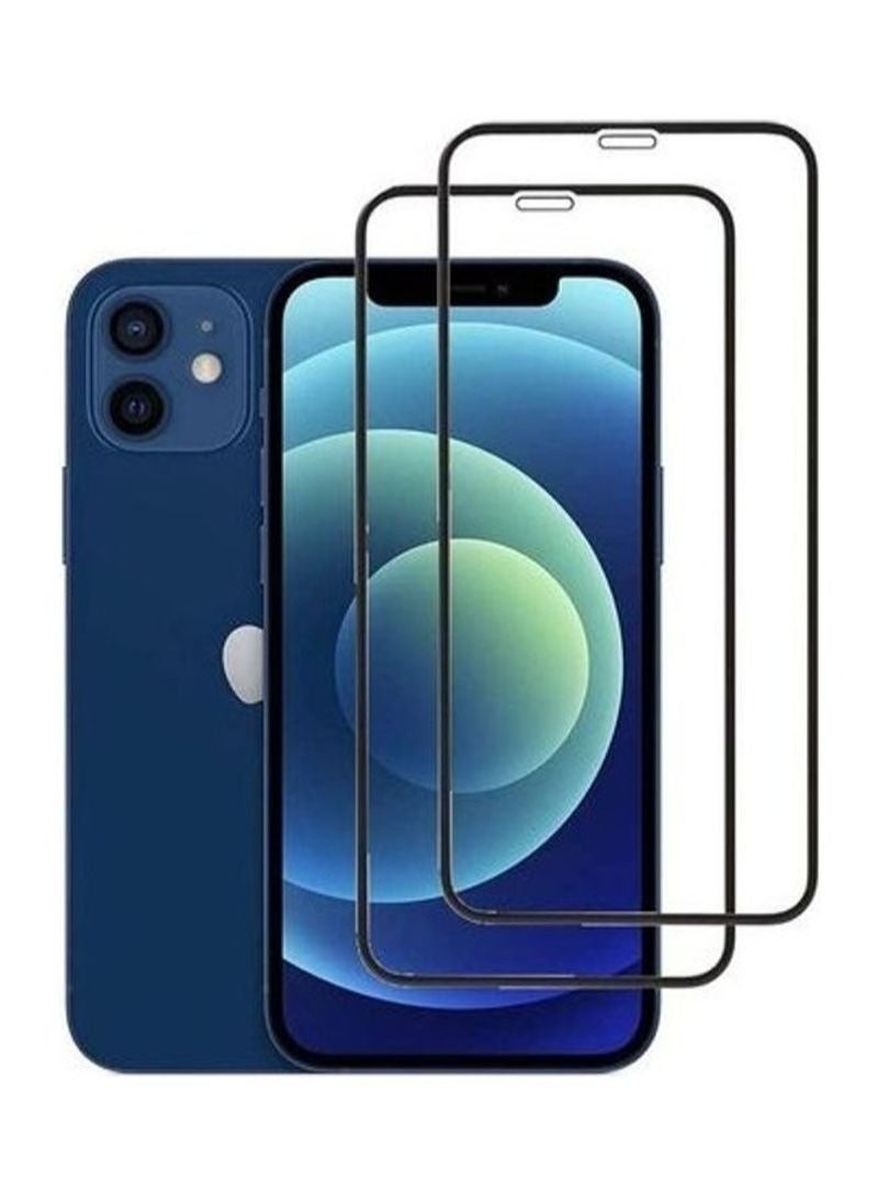 BORTONY 2-Piece 6D Tempered Glass Screen Protector for Apple iPhone 12/Pro Clear - Image 1