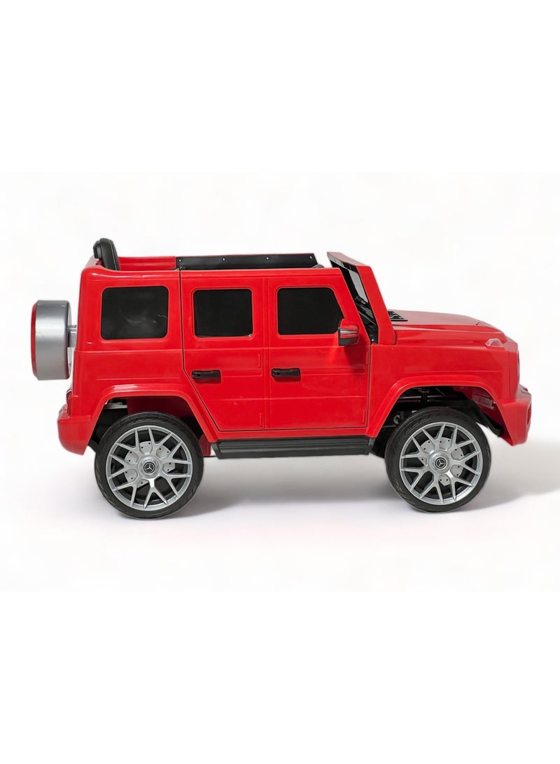 AL BADER Children's Mercedes AMG G63 G-Class With Remote Control and 2-Motors Electric, 12V Battery, Openable Doors, Car for Ages 2-8 Years (Red).  - Image 4
