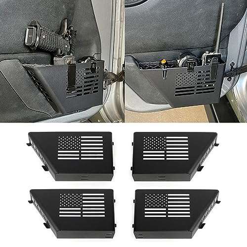 DXGTOZA Door Pockets Storage Compatible with 20072018 Jeep Wrangler JK JKU 4 Door Metal Side Insert Organizer Box Replace Sagging Net - Image 1