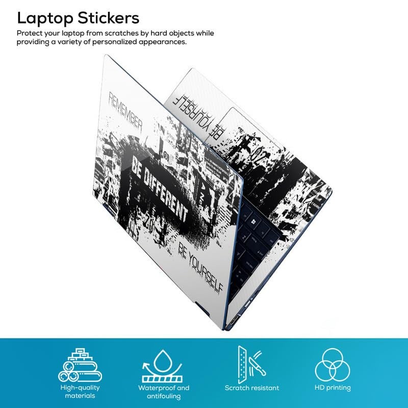 Galaxsia DSGN 102 Full Body Laptop Skin Bubble-Free| Laminated & Removable | HD Quality Sticker for Laptops Upto 15.6 Inches Compatible with Hp/Dell/Acer/Lenovo/Asus etc - Image 2