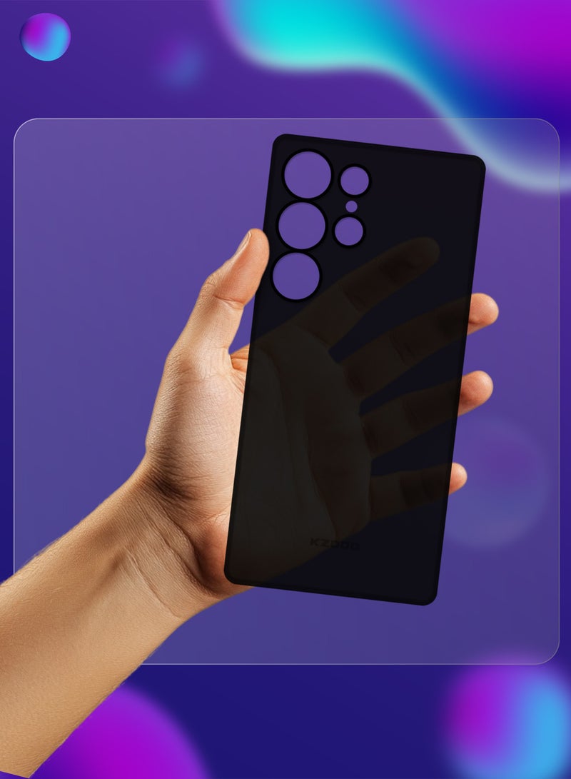 KZDOO Case for Galaxy S25 Ultra Air Skin Case All Around Full Protection Ultra Slim 0.3mm Thickness 4g Feather Weight - Black - Image 3