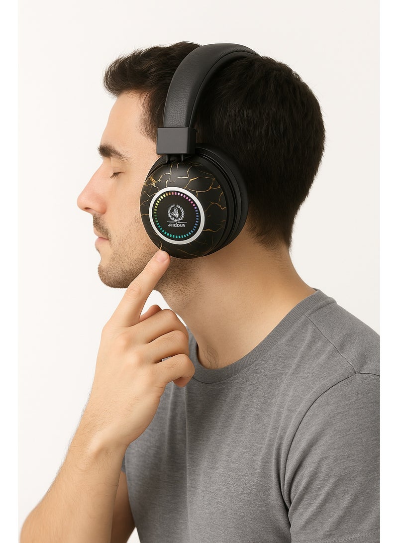 Jnuobi سماعة رأس JNUOBI H5 بصوت ستيريو احترافي – عزل ضوضاء تلقائي – صوت عالي الدقة للموسيقى والمكالمات – متوافقة مع الهواتف والكمبيوتر وأجهزة الألعاب- لون اسود - Image 3