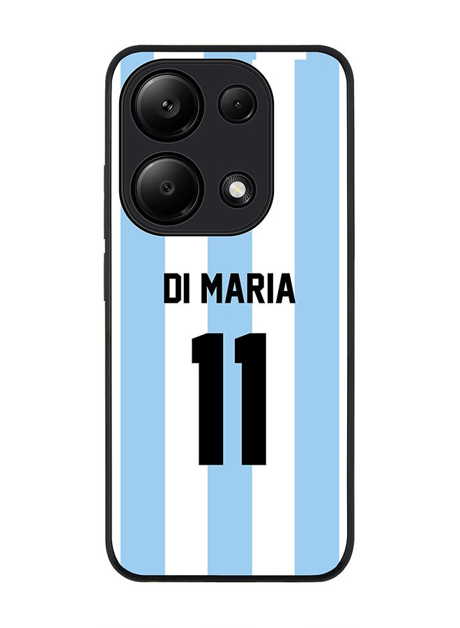 Stylizedd Rugged Black Edge Case for Xiaomi Redmi Note 13 Pro 4G / Xiaomi Poco M6 Pro 4G Case Cover- Football Team - Argentina, Player Name - Di Maria - Image 1