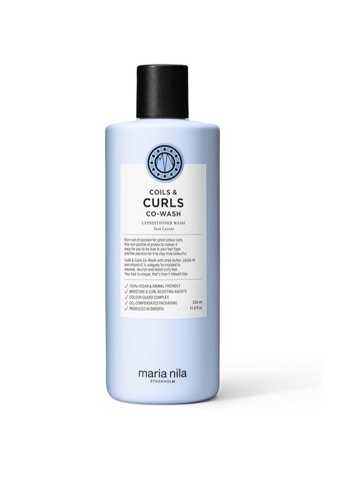 Maria Nila Coils and Curls For Curly and Wavy Hair Jojoba oil to Stay Hydrated while Washing Sha butter for Curl Enhancement 100 percent Vegan  - Image 1