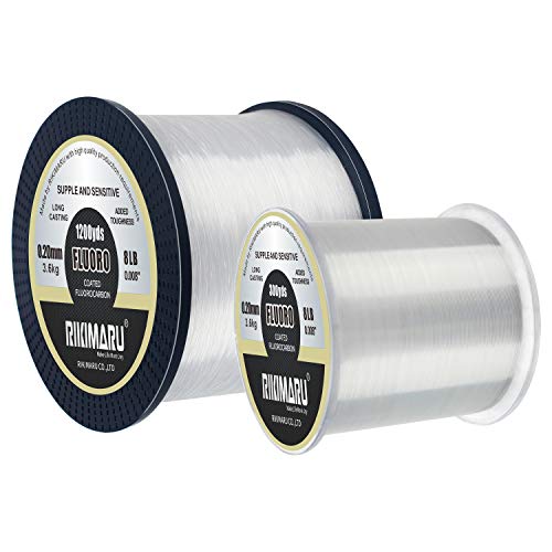 RIKIMARU Fluoro Fishing Line, 100% Fluorocarbon Coated Fishing Line (Clear, 20LB/0.40mm/300Yds) - Image 3