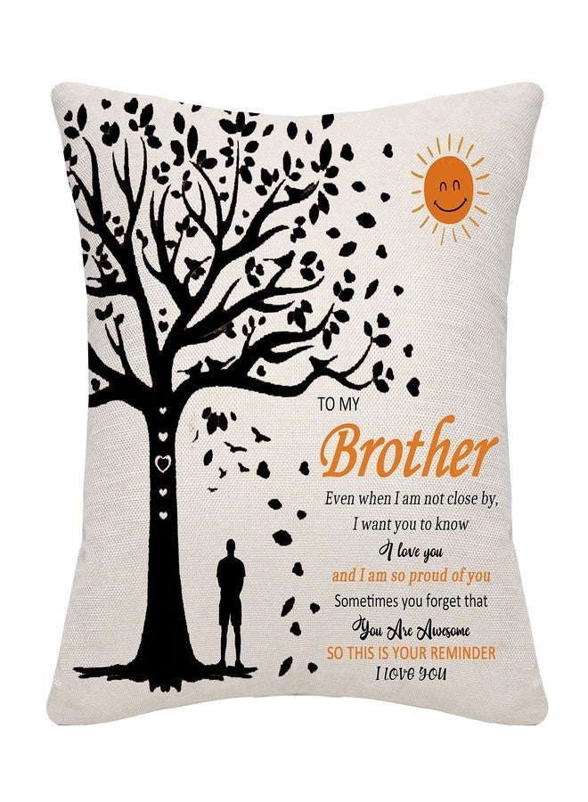 Bommex Brother Gifts from Brother Sister Brother Throw Pillow Cover Cushion Cover Cushion Case Brother Birthday Gifts Graduation Gifts (Brother) (10-80) - Image 1