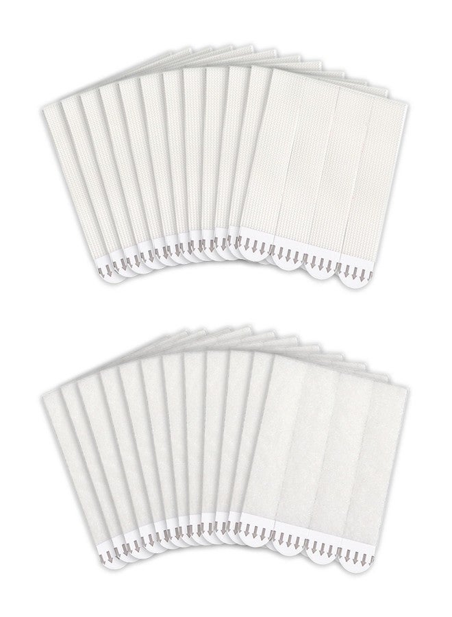 MOVELYST 64-Pairs(128 Strips) Medium Picture Hanging Strips, Hook and Loop Tape, Picture Hanger Damage Free, Water-Resistant Adhesive Strips for Frame Hanging and Christmas Decorations, Heavy Duty - Image 1