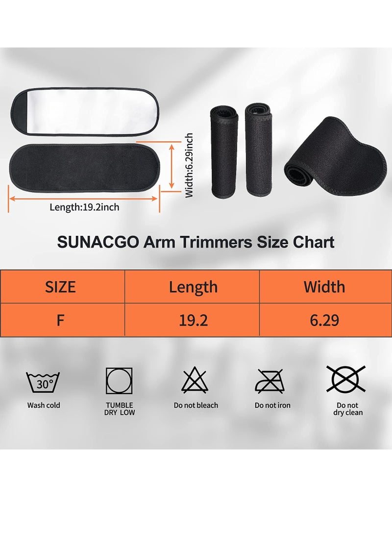 Excefore Arm Trimmers for Women One Pair Sauna Sweat Arm Bands Adjustable Arm Trainer Toner Sleeves for Sports Workout - Image 4