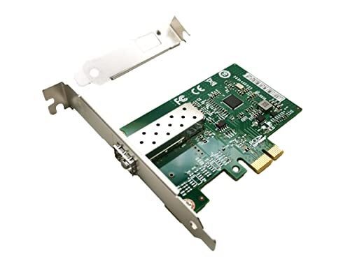 Lemspum 1.25Gb PCIe x1 Converged Ethernet Network Card, Single SFP Port LAN Card Gigabit NIC with Intel I210-AS Chipset Server Support Windows Server/Windows/Linux/Vmware ESXI… - Image 1