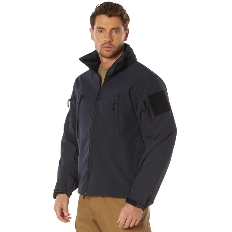 Rothco Special Ops Soft Shell Jacket Tactical Cold and Wet Weather Outdoor Coat Midnight Navy Blue M - Image 2