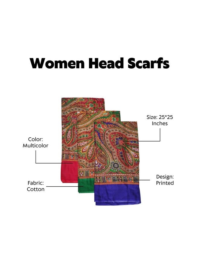 Maternity Head Scarf for Women After Delivery | 26x26 Cotton Satin Square Scarves for Girls & Ladies | Printed Hair, Neck, Ear Muffler Stole (Multicolor, Design May Vary) (1, Multicolored)  - Image 2