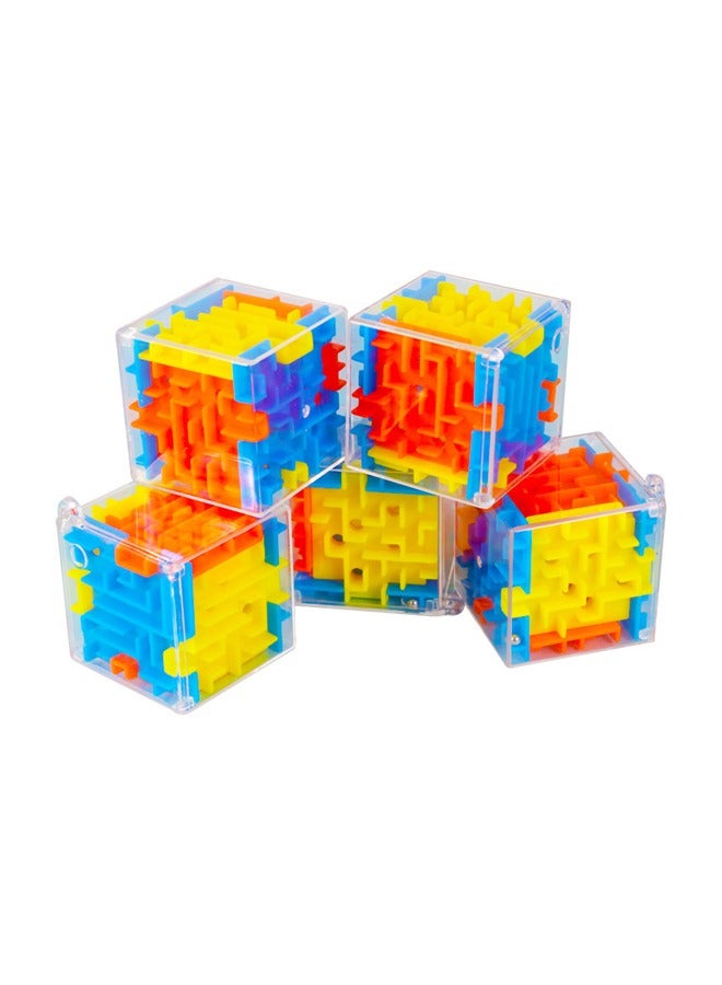 5 Pcs 3D Maze Magic Cube Toy - Image 1