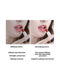yongsheng Makeup Mirror With Light Touch Switch Control White，Rechargeable Makeup Mirror with Lights, Portable Travel Lighted Vanity Mirror, Dimmable Touch Screen Tabletop Make up Mirror  - Image 5