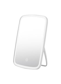 yongsheng Makeup Mirror With Light Touch Switch Control White，Rechargeable Makeup Mirror with Lights, Portable Travel Lighted Vanity Mirror, Dimmable Touch Screen Tabletop Make up Mirror  - Image 1