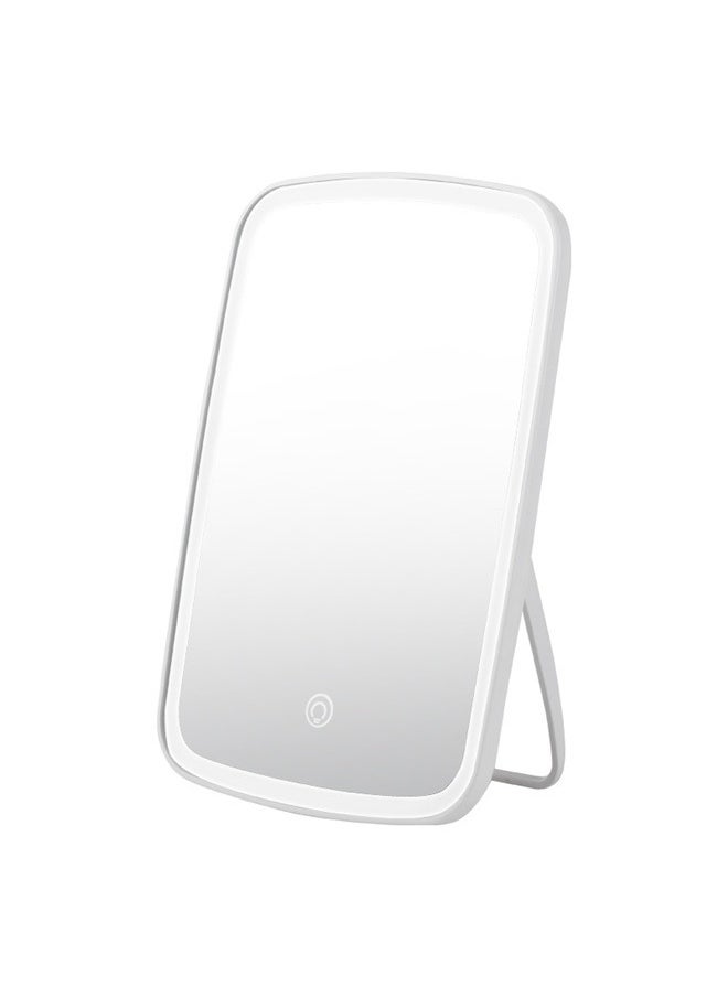 yongsheng Makeup Mirror With Light Touch Switch Control White，Rechargeable Makeup Mirror with Lights, Portable Travel Lighted Vanity Mirror, Dimmable Touch Screen Tabletop Make up Mirror  - Image 1