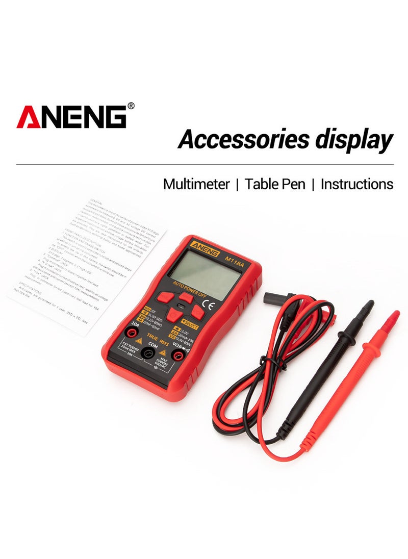 ANENG - ANENG M118A Auto Ranging Digital Multimeter High-Accuracy TRMS 6000 Counts Voltage Current Ohm Capacitance Diode Multi Tester - Image 1