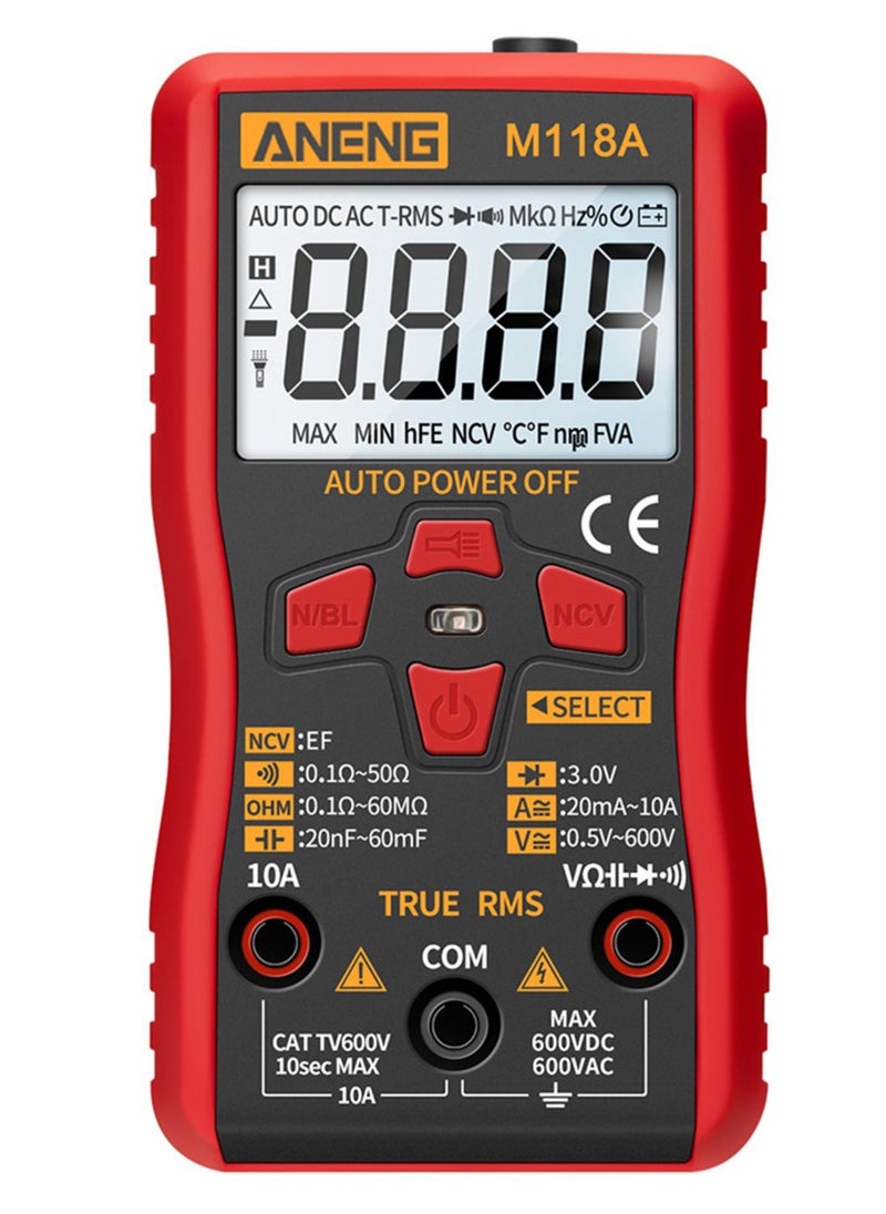 ANENG - ANENG M118A Auto Ranging Digital Multimeter High-Accuracy TRMS 6000 Counts Voltage Current Ohm Capacitance Diode Multi Tester - Image 1